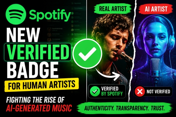 Spotify Verified Badge for Human Artists Amid Rise of AI-Generated Music