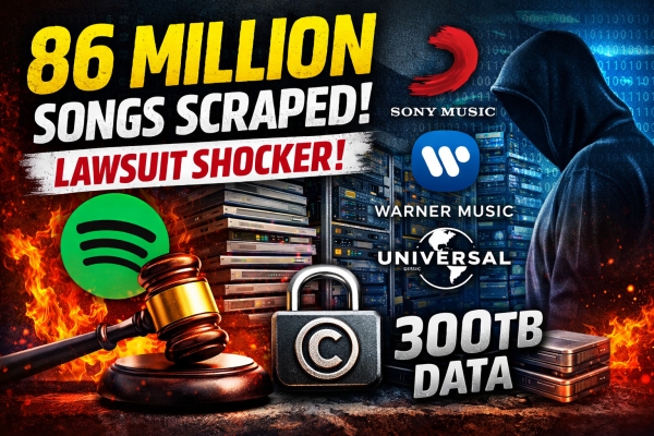 Spotify, Sony, Warner &amp; Universal Sue Shadow Library Over 86 Million Scraped Tracks