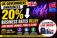 UK Government Announces 20% Business Rates Relief for Music Venues from 2027