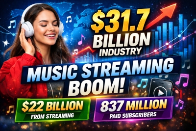 Music Streaming Growth 2026: $31.7 Billion Industry &amp; 837M Subscribers Explained