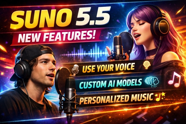 Suno 5.5 New Features Explained &ndash; Voice Integration, Custom AI Models &amp; Personalized Music