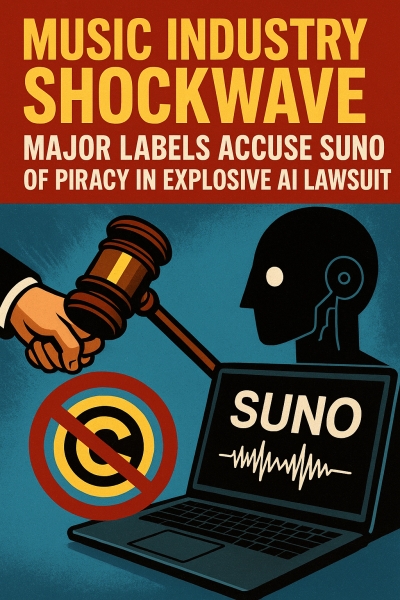 Music Industry Shockwave: Major Labels Accuse Suno of Piracy in Explosive AI Lawsuit Could This Be the End of AI Music as We Know It?