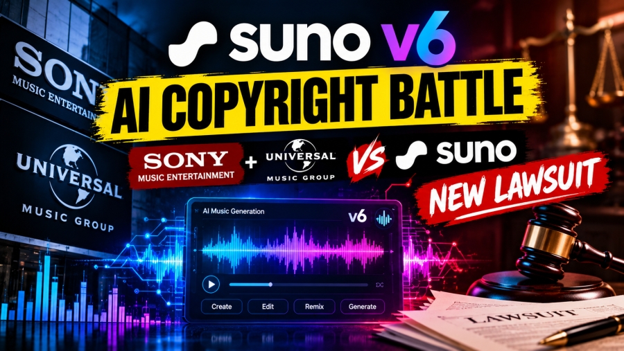 Suno v6 Copyright Lawsuit: Sony &amp; UMG vs Suno