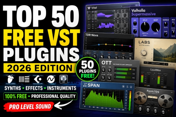 50 Best FREE VST Plugins in 2026 | Top Free Synths, Effects &amp; Music Production Tools